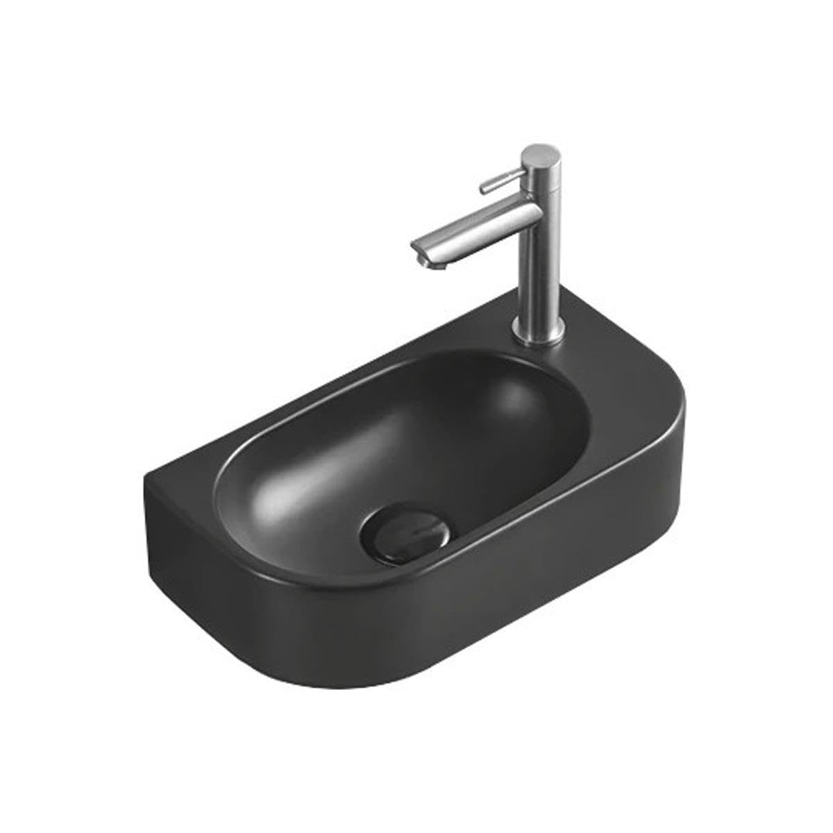 Mexen Lavabo con vasca singola Viera - Destro - Nero opaco - 21274085R