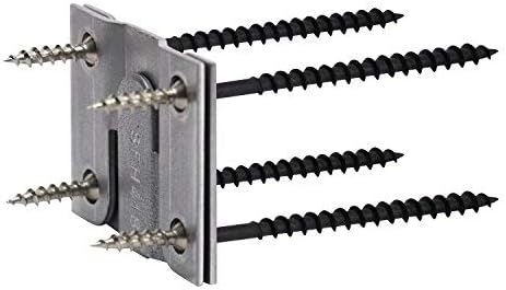 2 Pairs Rok Hardware Heavy Duty Interlocking Flush Mount Z Clip Bracket for Headboards, Metal French Cleat Zbar Hangers for Mirrors, Picture Frames, Wall Panels, Artwork, Cabinets - ROKZCLIP