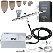 Master Airbrush Powerful Cordless Airbrushing System Kit - 20 to 36 PSI, Portable Rechargeable Air Compressor Professional Artist Set, How to Guide - Acrylic Paint, Makeup, Cake, Hobbies Crafts, Model