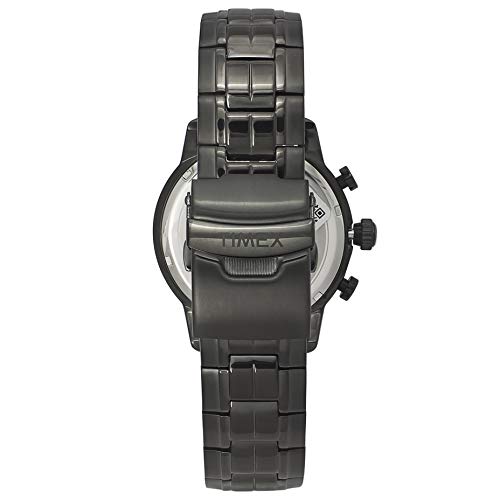 Timex Stainless Steel E-Class Surgical Steel Enigma Chronograph Analog Black Dial Men's Watch-Tweg18605, Band Color:Silver - Image 5