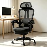 HapGIFT Ergonomic Office Chair, Adjustable Desk Chair for Home, Black