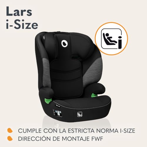 Miniatura 3 de Lionelo Lars I-Size Silla De Coche Para Bebés 100-150 Cm Grupo 2 3, Protección Lateral 10 Grados De Ajuste Del Reposacabezas Reposabrazos Cómodos Respaldo Extraíble Construcción Impactguard