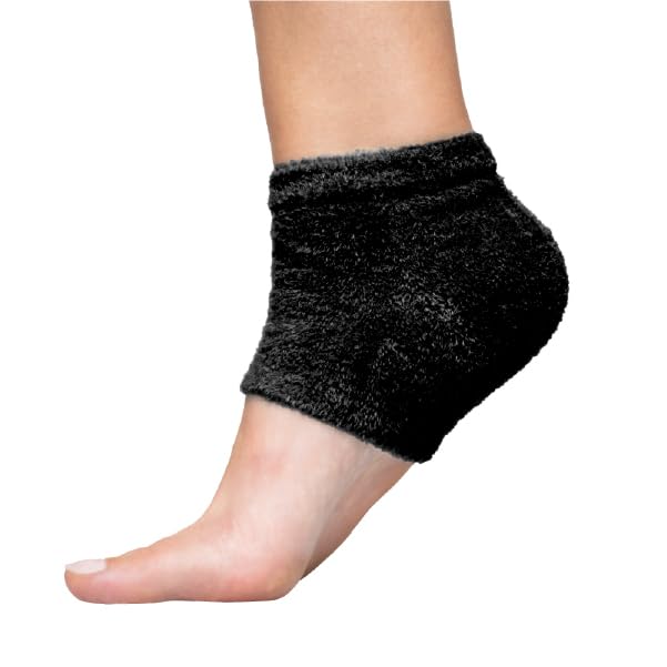 ZenToes Moisturizing Socks for Cracked Heel Treatment, Vitamin E, Olive Oil and Jojoba Oil Infused Heel Socks, Spa , (Fuzzy Pink, Regular)