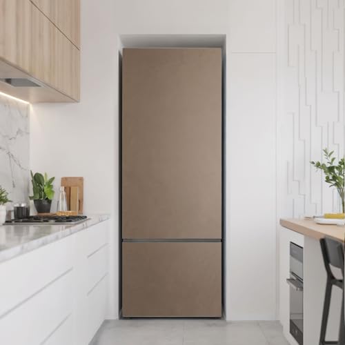 Vinilo para Frigorífico de 70x190 cm Marrón Elegante Resitente e Impermeable 3