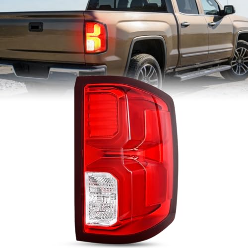 Image of Nilight Taillight Assembly Compatible with 2016 2017 2018 Chevy Silverado 1500 LED Models Tail Light OE Style Rear Outer Lamp Replacement Passenger Side