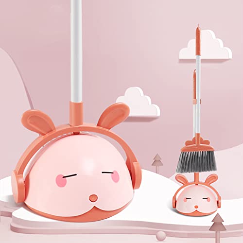 Midoneat Kids Cleaning Toy Set, Mini Child Broom, Mop and Dustpan, Little Housekeeping Helper Set ,Pretend Home Cleaning Play Set for Toddler Height 75-115cm ,6pcs (Pink) by Midoneat - Image 3