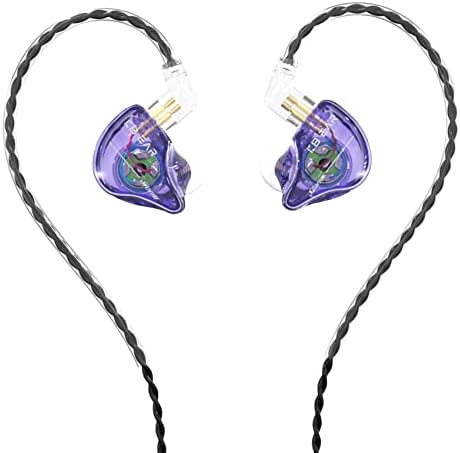 Yinyoo KZ ZST Colorful Hybrid Balance Armature with Dynamic In-ear Earphone 1BA+1DD Hifi Headset (Purple, No mic)