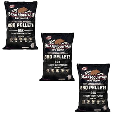 Bear Mountain BBQ Premium All Natural Hardwood Red and White Oak Wood Chip Pellets for Outdoor Gas, Charcoal, and Electric Grills, 20 Pounds (3 Pack)