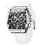 G2942：white Strap&silver Black Dial