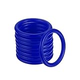 M METERXITY 24 Pack Carnival Toss Rings - Plastic Round Throw Hoops, Apply to Parties/Interactive (1.57-Inch, Blue)