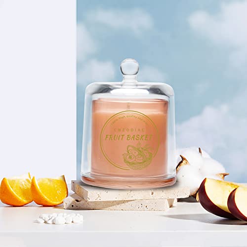 Fresh Fruit Scented Candles, Luxury Candles Gifts For Women, Orange Jar Candles For Home Scented, Natural Soy Wax Aromatherapy Candles, 50 Hours Burn Time, 9 Oz, Large Glass Cloche Candles Cnzodiac #TOP2