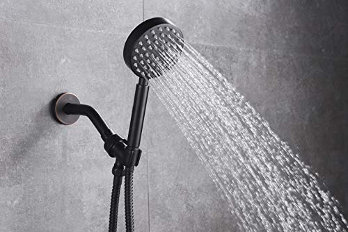 All Metal Hand Held Shower Head, Oil Rubbed Bronze | 4 Inch Spray Wand, No Flow Restrictor | Made From 304 Stainless Steel With Silicone Nozzles | Works With All Hoses, Slide Bars & Wall Mount Holders #TOP2