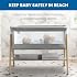 Simmons Kids Koi من The Bed Bassinet مع شبكة قابلة للتنفس وأرجل Beechwood الطبيعية ، حمامة رمادية