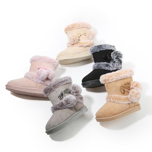 Image of Femizee Girls Boys Warm Winter Boots Kids Outdoor Snow Boots(Toddler /Little Kid)