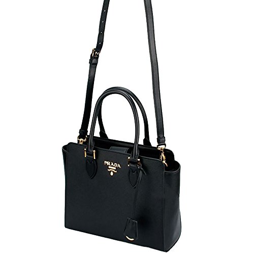 Prada Women's Medium Saffiano Leather Shoulder Tote Handbag 1Ba113 #TOP2