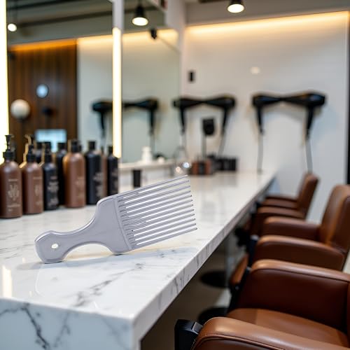 Peine profesional estilo salón con pick para cabello rizado miniatura 4