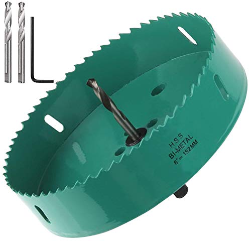 6 inch Hole Saw, Acrux7 6in 152mm Hole Saw for Cornhole Boards, Heavy