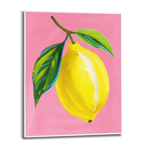 REINDERS Gerahmtes Bild, Juicy Lemon, Küche, Poster, Wanddeko, Room Decor, MDF, Gelb, 50 x 40cm