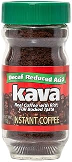 Kava Decaf Acid Reduced Instant Coffee, 4 Ounce Jar (Pack of 1)
