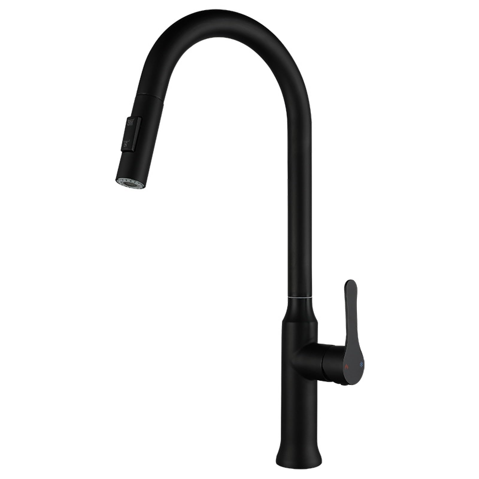 Fanjubei Black 304 Stainless Steel Pull-Out Hot And Cold Kitchen Sink Faucet,