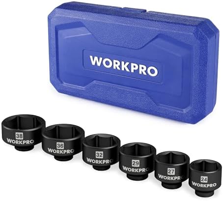 WORKPRO 6-Piece Oil Filter Socket Wrench, Oil Filter Removal Tool, Oil Filter Change Set, Ideal for Some Ford F250, BMW, Mini, Volvo, Audi, VW, Porsche Vehicles