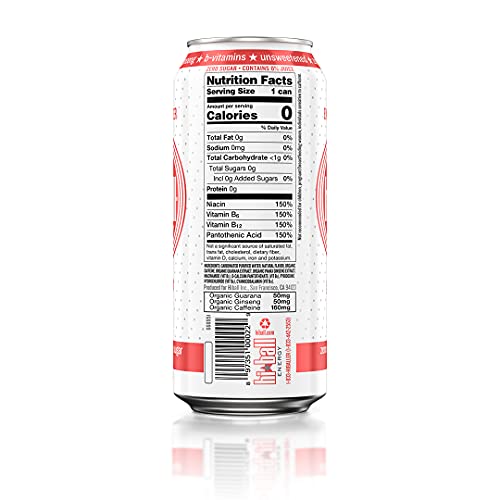Hiball Energy Seltzer Water, Caffeinated Sparkling Water Made With Vitamin B12 And Vitamin B6, Sugar Free (8 Pack Of 16 Fl Oz), Grapefruit #TOP4
