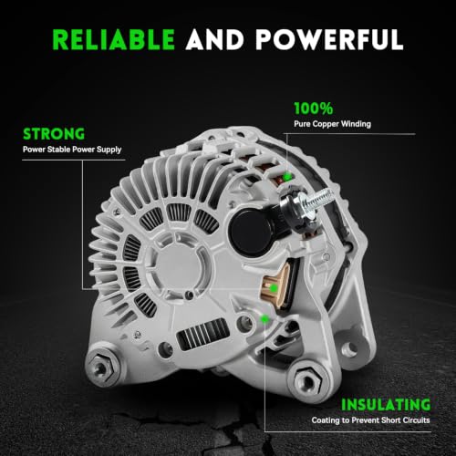 Image of 11657N Alternator Compatible with 2013-2018 Nissan Altima L4 2.5L, 12V 110A, 6-Groove Clutch Pulley, Replace 231003TA1A, 231003TA1ARE, 231003TA1B, A002TJ1881, A002TJ1881ZC, A2TJ1881
