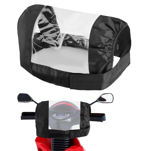 1Pack Mobility Scooter Control Panel Tiller Console Cove Waterproof Clear Universal Tiller Top Protection Console Cover for 4 Wheel Elderly Mobility Scooter Electric Wheelchair Storage Easy Fix Black