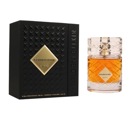 Golden Elixir Extrait De Parfum, 100ml, Unisex Luxury Fragrance with Saffron, Oud and Vanilla Notes