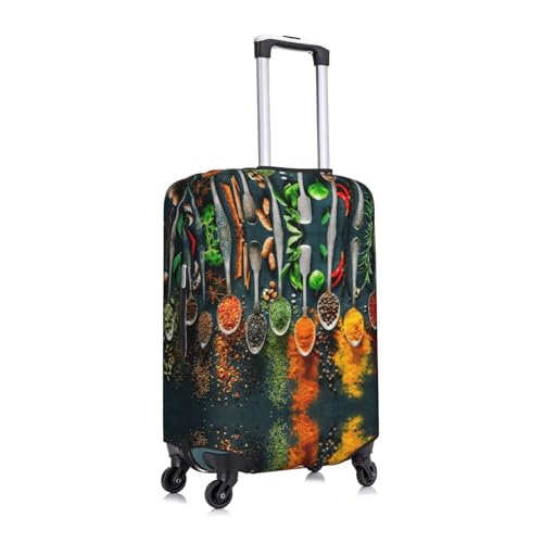 Spices Print Luggage Suitcase Cover Protector Luggage Washable Covers With Concealed Zipper3