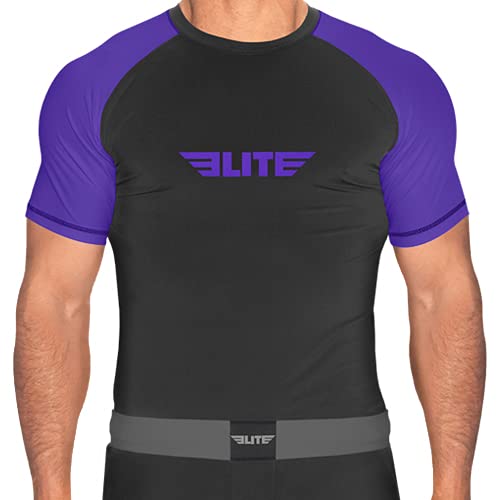 Elite Sports Jiu Jitsu BJJ Rash Guards Mens BJJ No GI MMA Ranked Short Sleeve Compression Base Layer Rash Guard product thumbnail 15