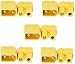 Produktbild YUNIQUE DEUTSCHLAND 5 Paar Nylon 10 Stück | Male und Famale Stecker Connector | XT30 Plugs | Hochstrom Goldstecker, Gelbe