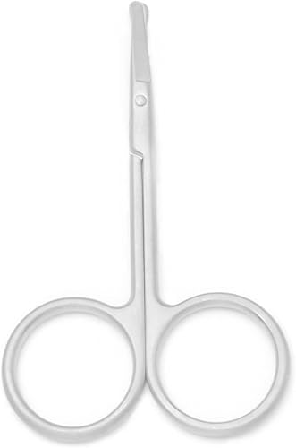 Vista 47 de Tijeras para recortar el vello de la nariz, tijeras de punta redonda de 3.4 pies para recorte de bigote de orejas, cejas, barba, bigote, herramienta