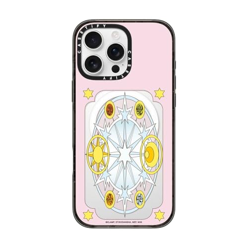 CASETiFY �C���p�N�g iPhone 16 Pro Max �P�[�X [MagSafe�Ή�/���^ �y��/�ϏՌ�/Cardcaptor Sakura Co-lab] - �N���A �u���b�N - Cardcaptor Sakura Clear Card Co