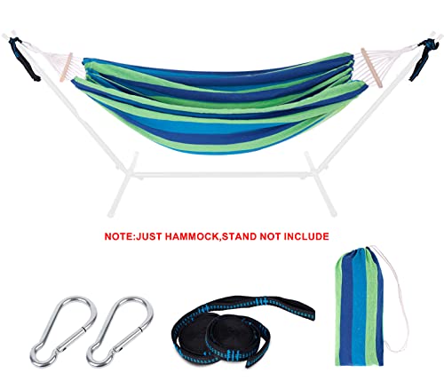 Outdoor Wind Cotton Hammock With Spreader Bar,Portable Camping Hammock With Travel Bag,Tree Straps Kit,Perfect For Garden,Patio And Backyard #TOP1