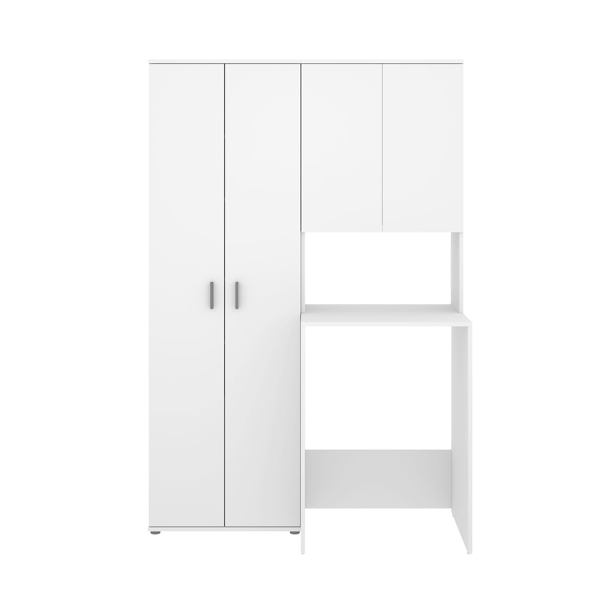 DEKIT - Conjunto DE Armario con 2 Puertas Y Mueble para Lavadora con ALTILLO 190x124,3x62cm