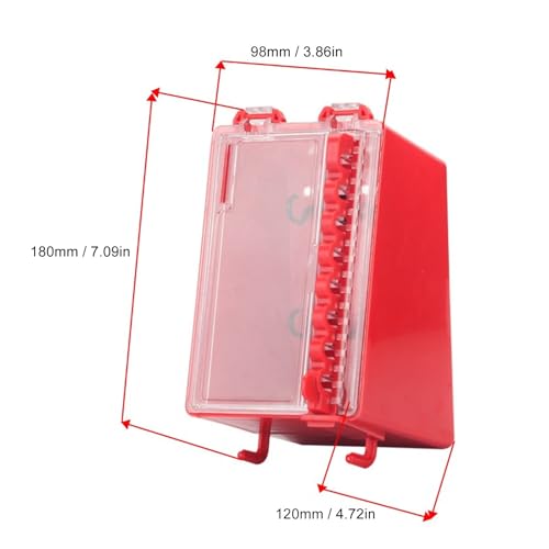Bewinner Lockout Tagout Group Lock Box, Loto Group Lock Box, Group Safety Lockout Box, Portable Wall Mount Group Lock Box 8 Locking Holes with Transparent Panel, Bewinnerwzgbhtf7o6 by Bewinner - Used condition - Image 5