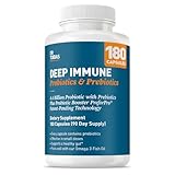 Dr. Tobias Deep Immune Probiotics & Prebiotics - Dual Action Digestion & Immune Support with PreforPro Prebiotics & Spore Forming Probiotics for Women & Men - 180 Capsules (90 Servings)