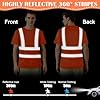 AUYAO Hi Vis T Shirts for Men, Mans High Visibility Crew Neck Short Sleeves T Shirts, Reflective Tape Security Round Neck Short Sleeve Tee Tops, Lightweight Utility and Safety Workwear Sweatshirt(3XL) #4