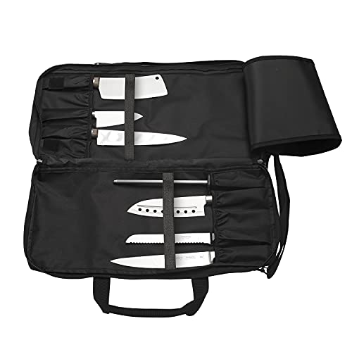 Everpride Chef Knife Bag Holds 20 Knives Plus Large Zippered Compartment For Kitchen Tools – Durable, Large Knife Bag For Chefs – Knives Not Included #TOP1