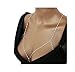 Women's Sexy Bikini Bra Shaped Chain Twisted Rope Simple Body Jewelry (Silver Tone)