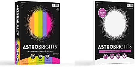 Astrobrights Colored Cardstock, 8.5 x 11, 65 lb / 176 gsm, "Spectrum" 25-Color Assortment, 75 Sheets (80944-01)