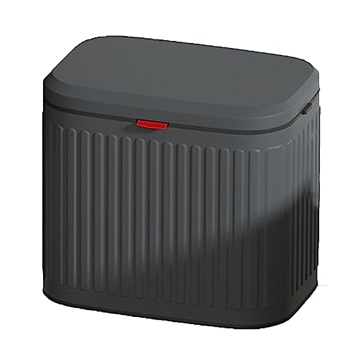 Wall Mounted Trash Can with Lid Foldable Kitchen Compost Bin 4L Countertop & Under Sink Waste Bin for Kitchen Bathroom Bedroom & Office Space-Saving Black Design
