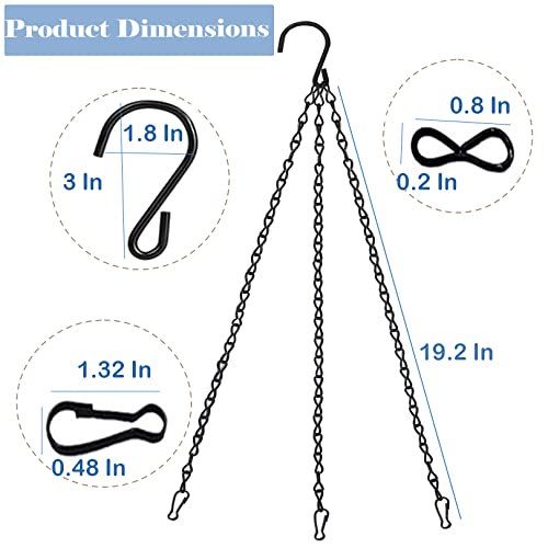 5 Pack Plant Hanging Chains For Planters Bird Feeders, 19.2 Inch Hanging Basket Chain Flower Plant Pot Replacement Chain Hanger For Planters,Lanterns And Ornaments #TOP4