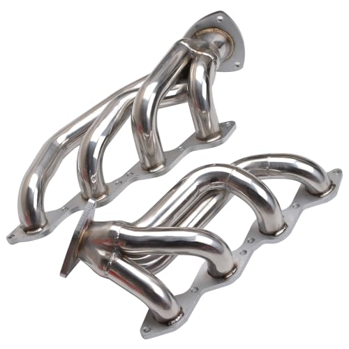 SDonestep Stainless Steel Exhaust Header Manifold For 2000-2006 4.8L 5.3L V8 Chevy GMC Avalanche Silverado Sierra Tahoe 304 Stainless Steel