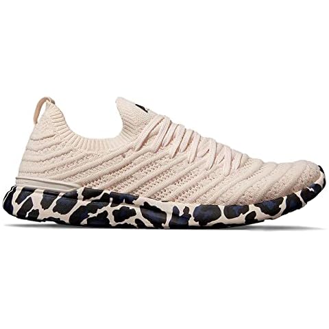 APL: Athletic Propulsion Labs Women's Techloom Wave Sneakers, Creme/Black/Leopard, 8 Cover