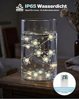 AdalyRoma LED Lichterkette Blumen, 20 LED, 2M, Warmweiß – Ansicht 4