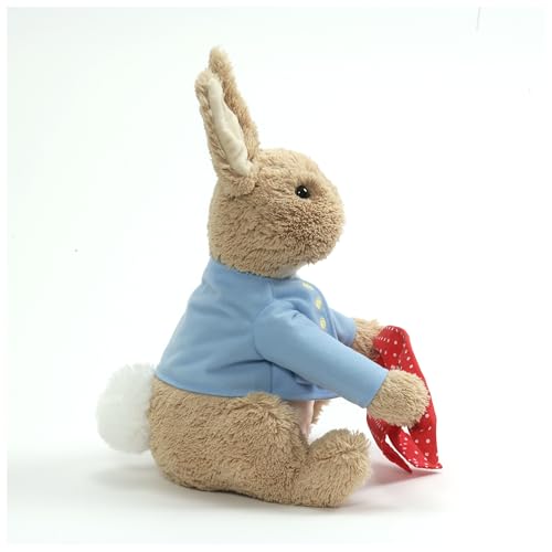 GUND Beatrix Potter Animated Peek-a-Boo Peter Rabbit Sound and Motion Plush Stuffed Animal, 10\"