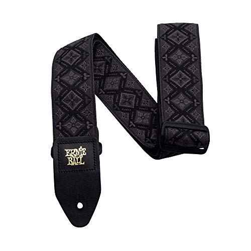 Ernie Ball Alça de guitarra Jacquard, preto real (P04093)