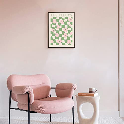 Insimsea Green And Pink Wall Art Set For Living Room, Danish Pastel Aesthetic Room Decor, Abstract Home Wall Art Decorations For Living Room, 8X10In,Unframed #TOP4